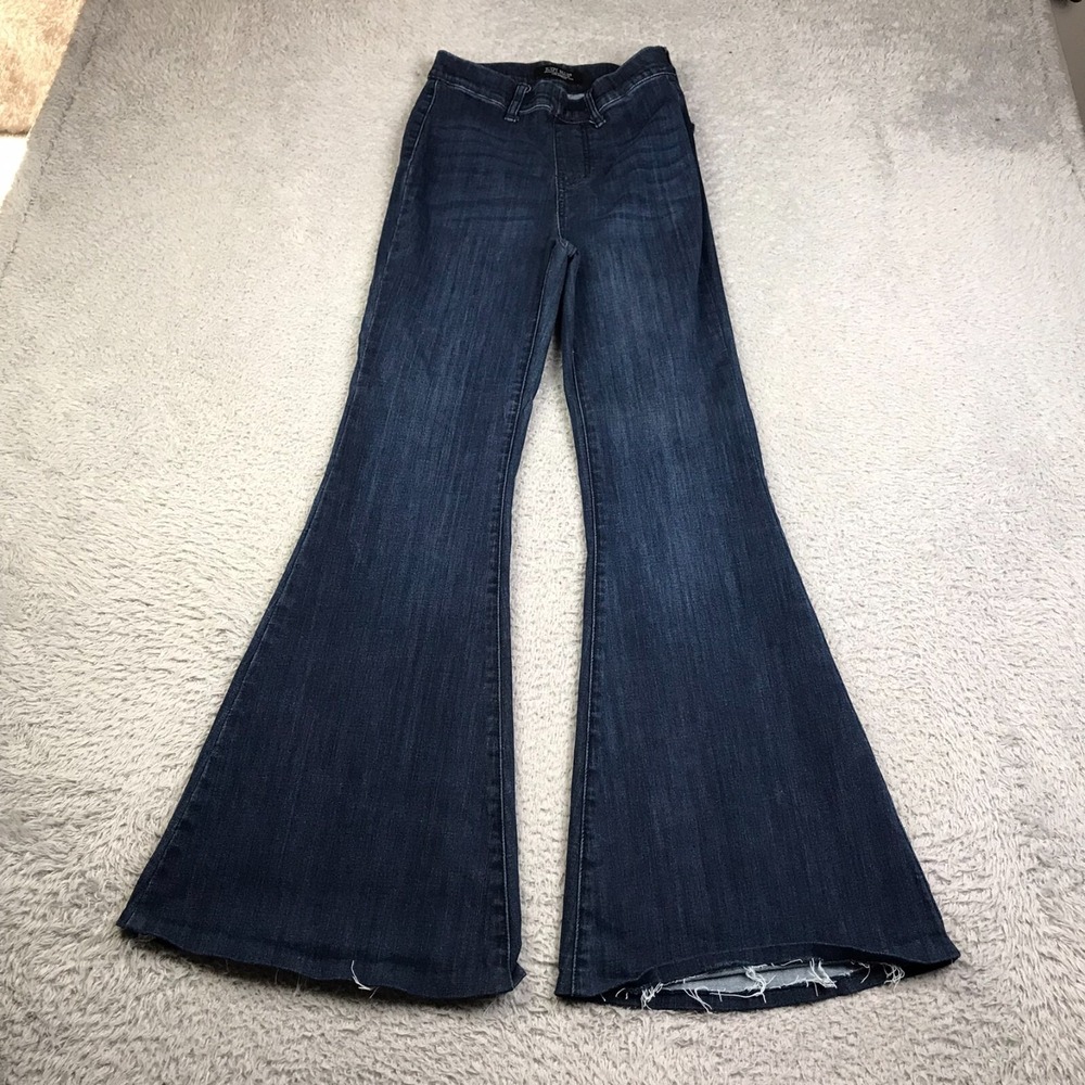 Judy Blue Jeans Womens 1/25 (25x30) High Rise Pull On Super Flare Dark Wash